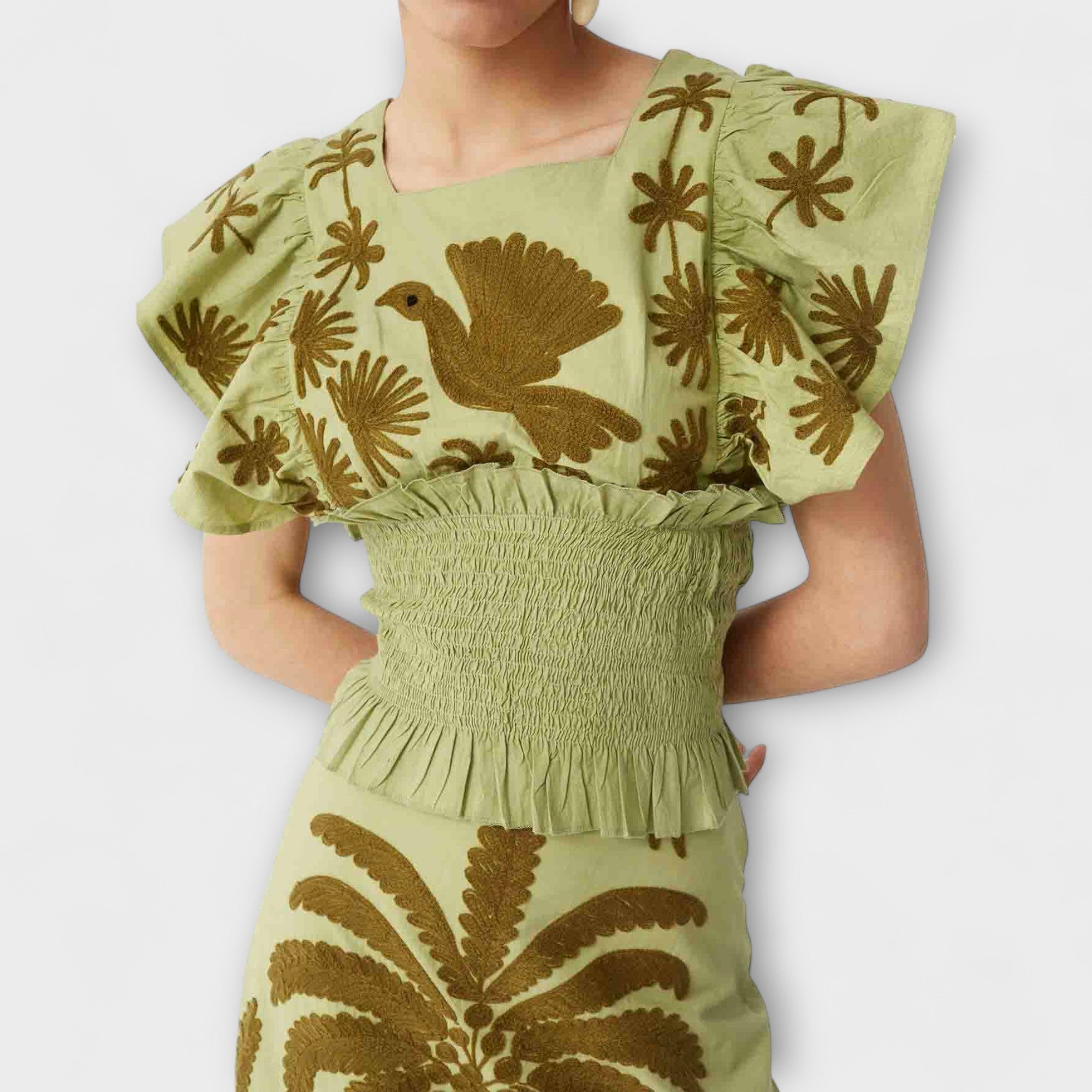 Amy - Chic palmklänning med palmträd
