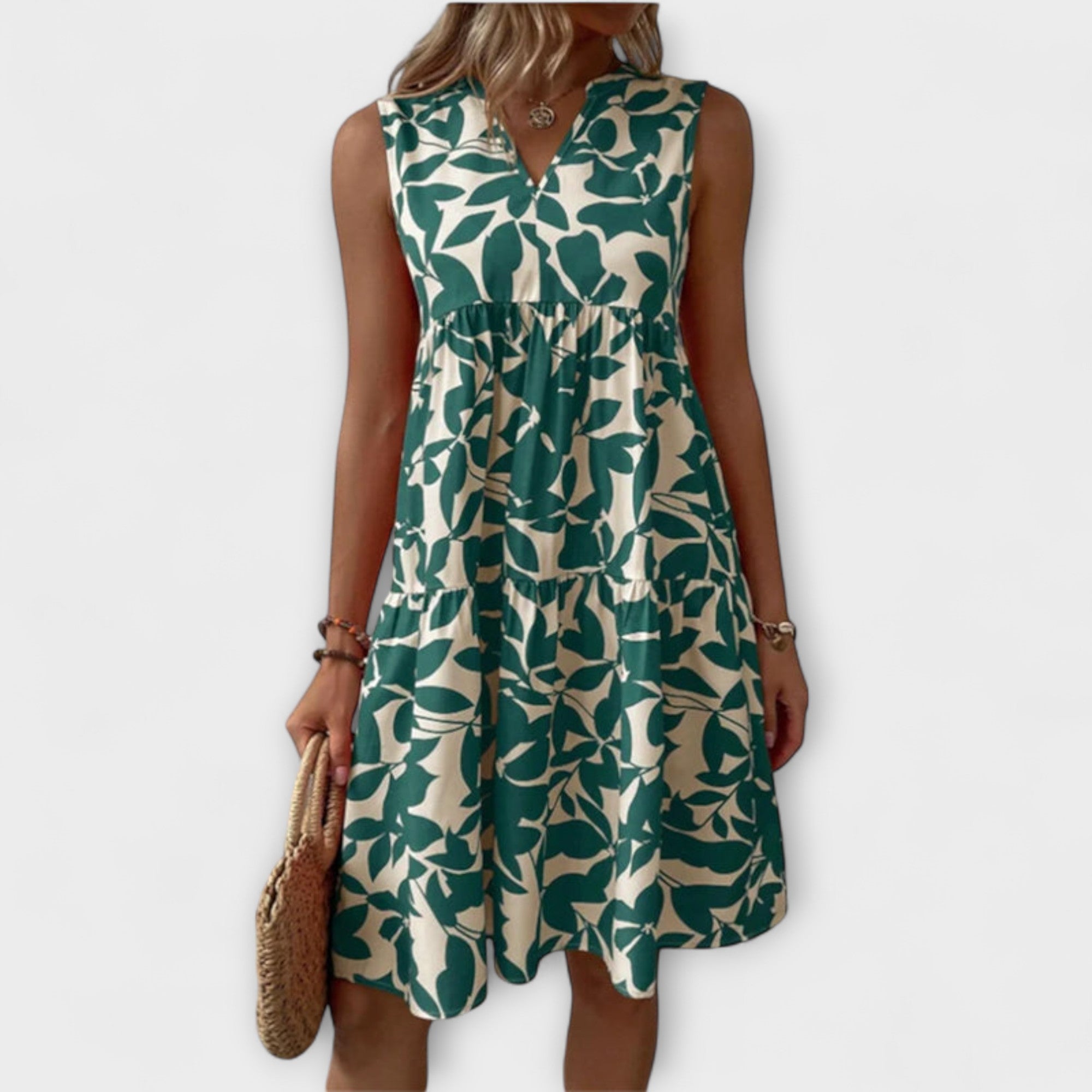 Tasha - Blumiges Fließendes Kleid