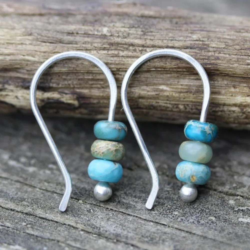 Boucles d'oreilles en perle turquoise