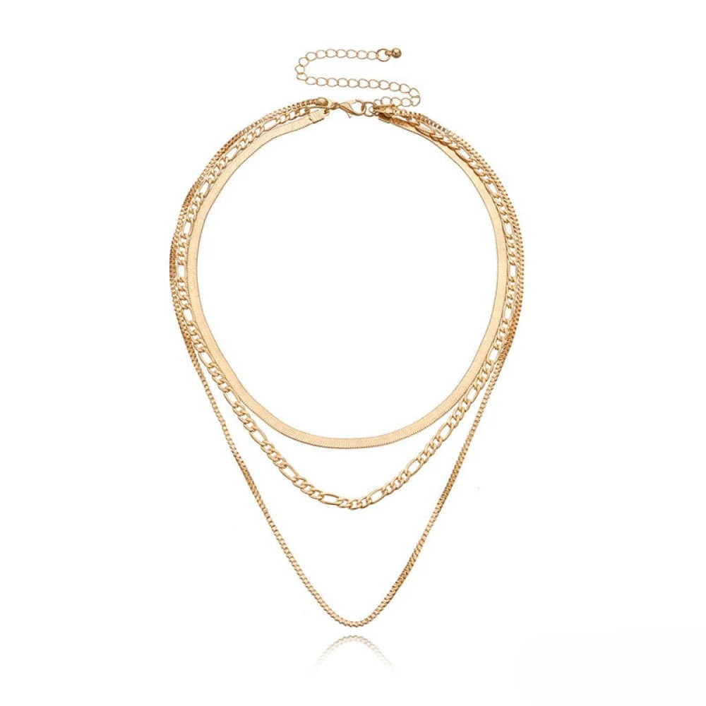 Collier vintage superposé 3 pièces
