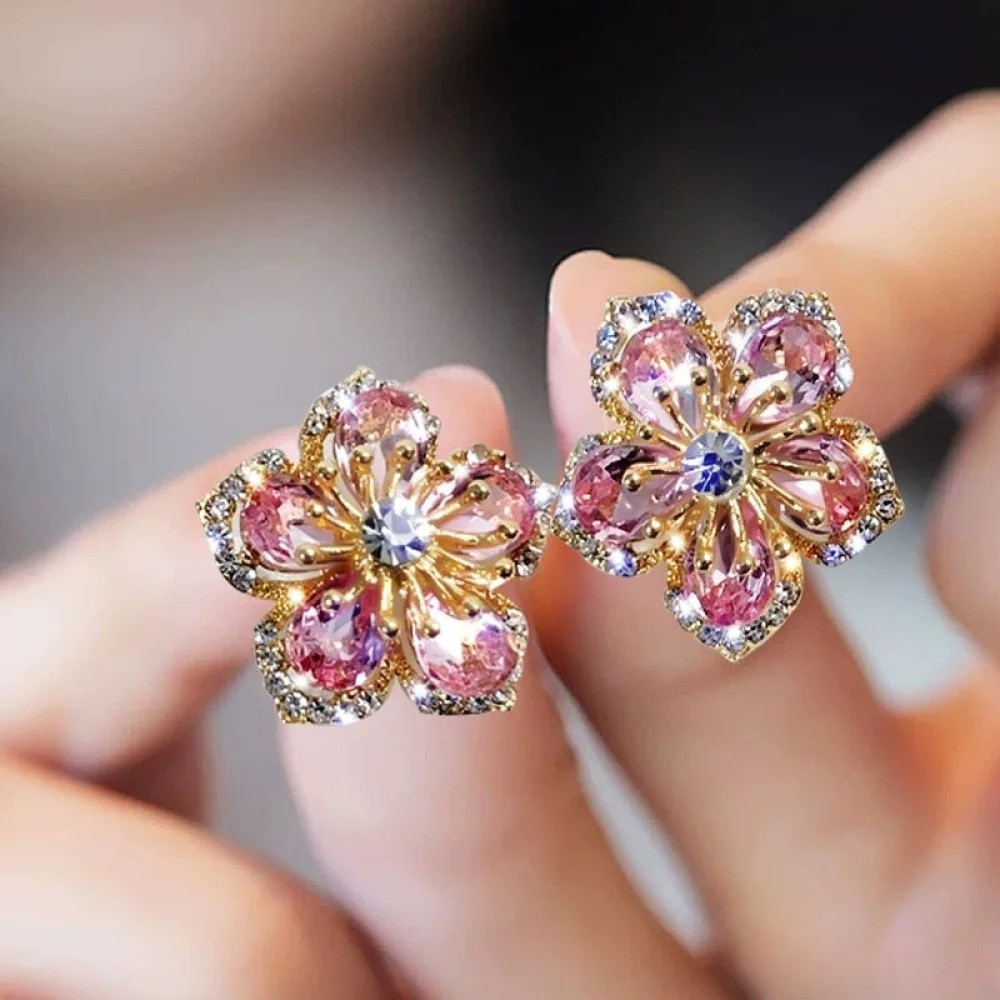 Ohrringe aus Sterlingsilber mit buntem Zirkonia