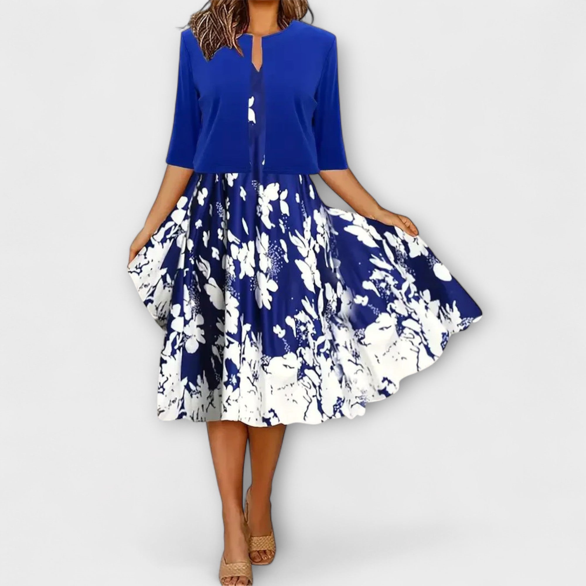 Robe midi pour femme avec blazer
