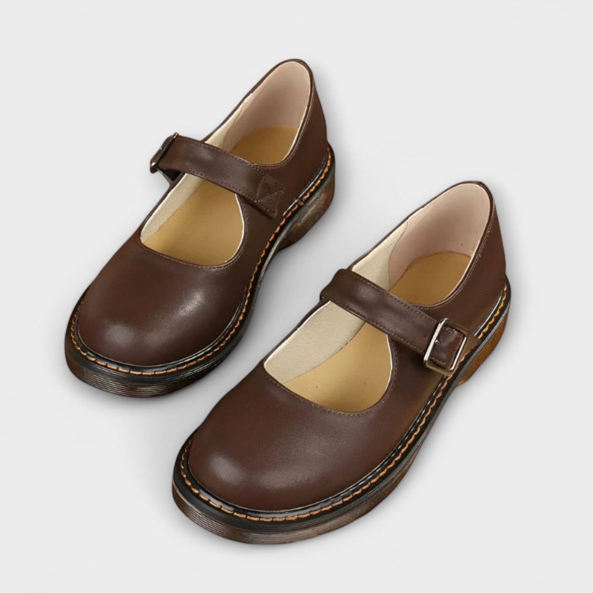 Chaussures Mary Jane vintage pour femmes – Chaussures classiques en cuir avec bride et semelle confortable