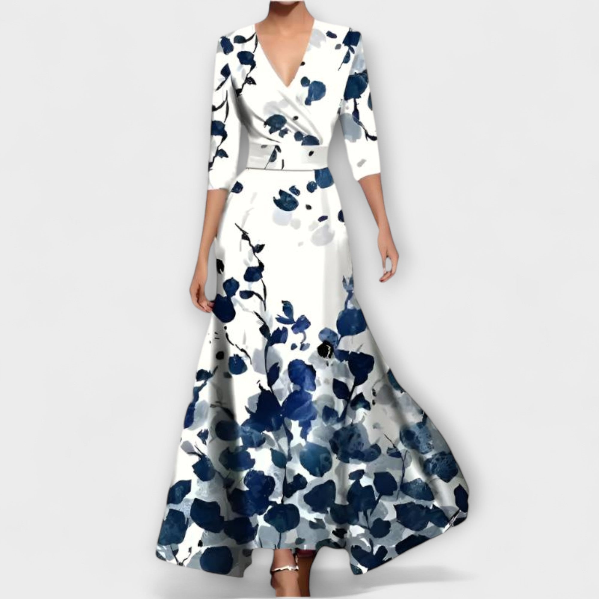 Alma - Elegant ärmdesign damklänning