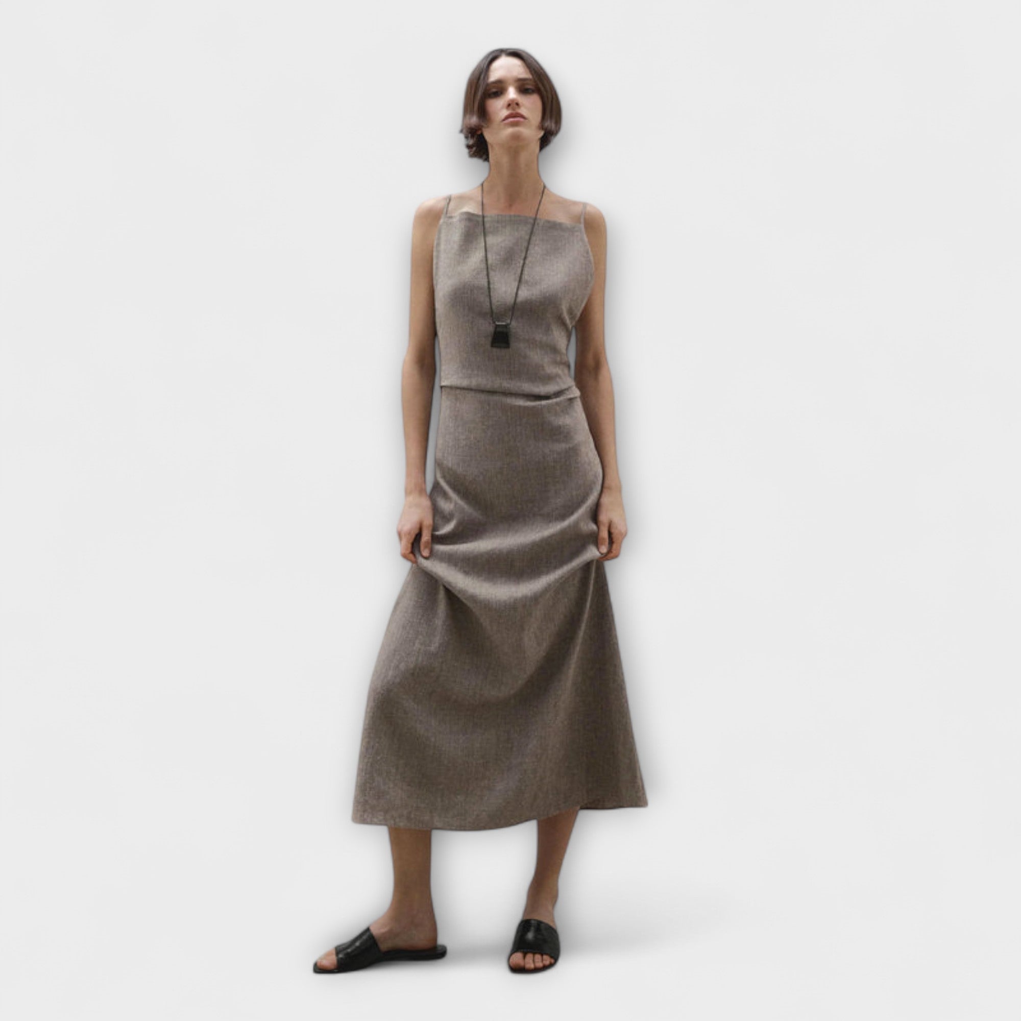 Clara - Abito Maxi Fluttuante in Misto Lino
