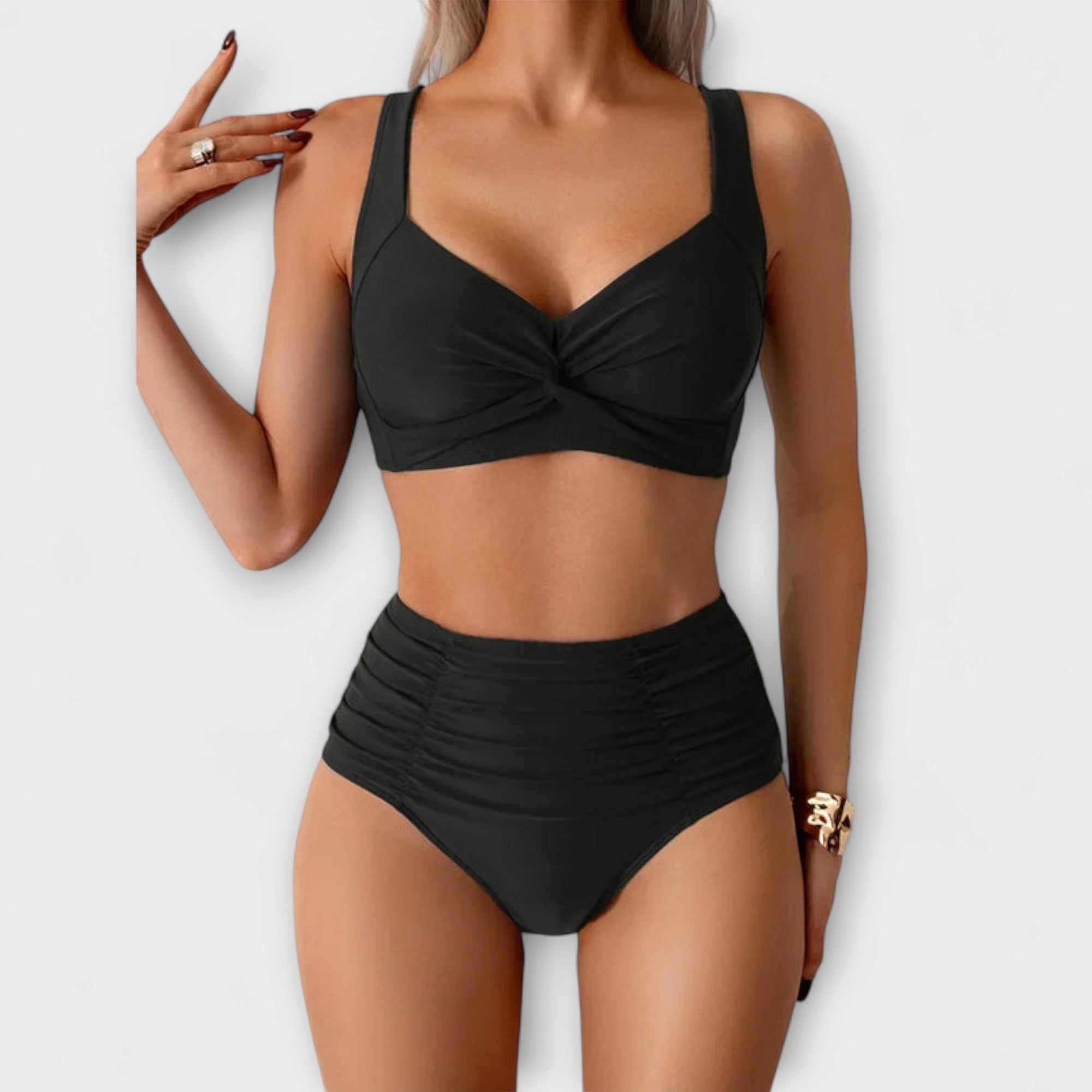 Zoe - falbaniasty strój kąpielowy typu bandeau
